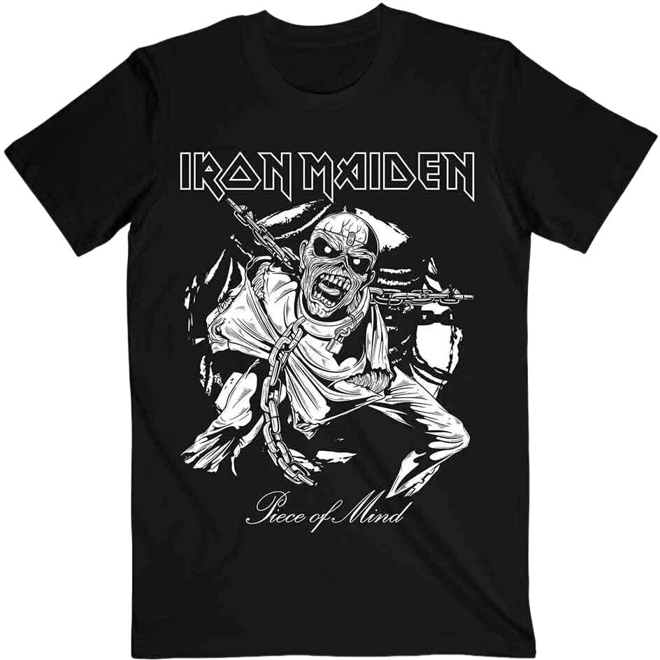 Iron Maiden Tričko Piece of Mind Mono Eddie Unisex Black M