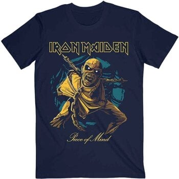 Košulja Iron Maiden Piece of Mind Gold Eddie Navy Blue XL Košulja - 1