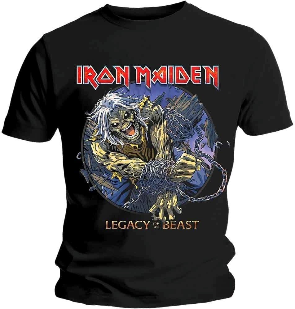 T-Shirt Iron Maiden T-Shirt Eddie Chained Legacy Unisex Black 2XL