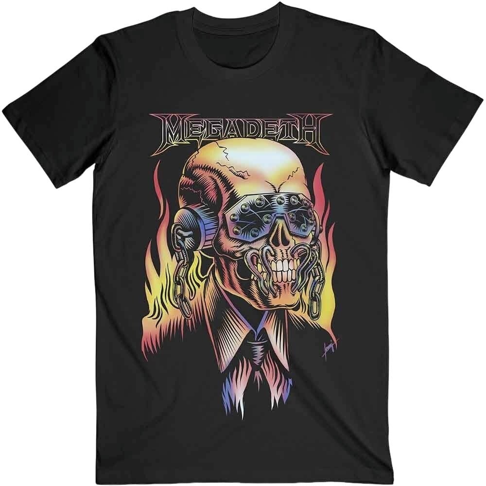 T-Shirt Megadeth T-Shirt Flaming Vic Unisex Black S