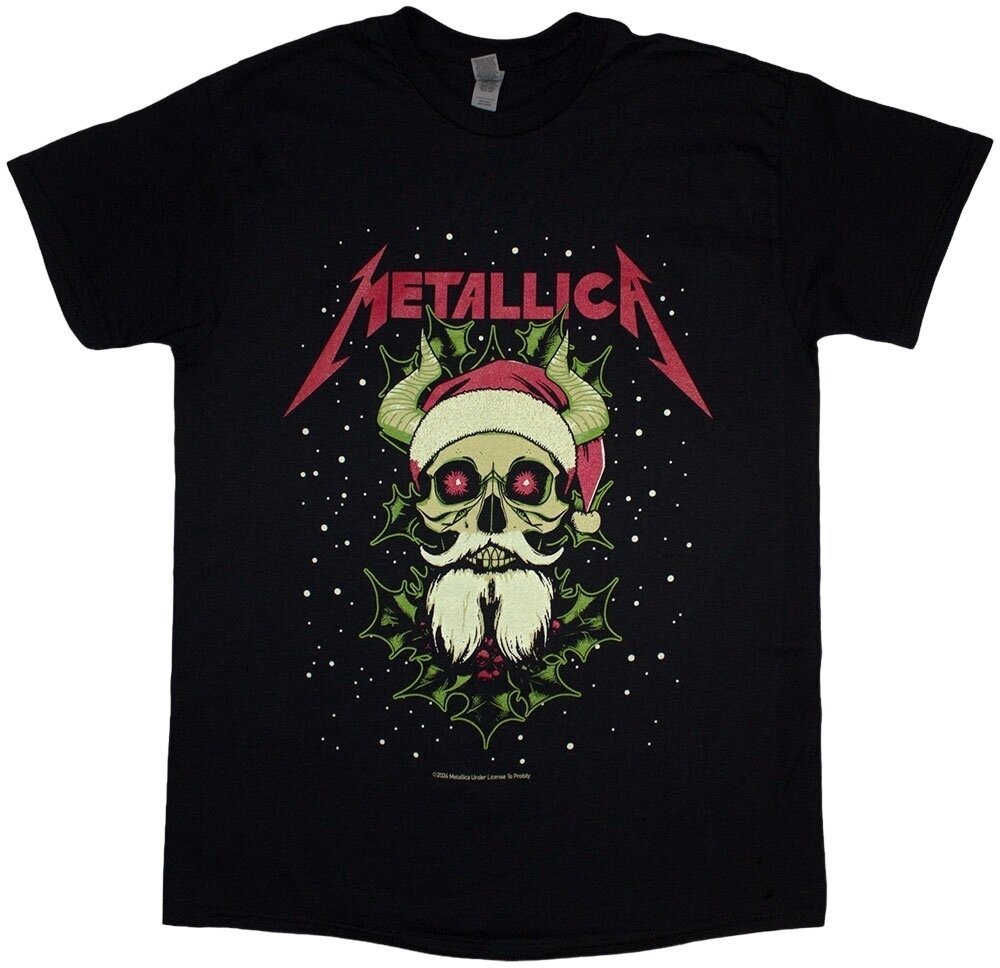 Πουκάμισο Metallica Santa Horns Black 2XL Πουκάμισο