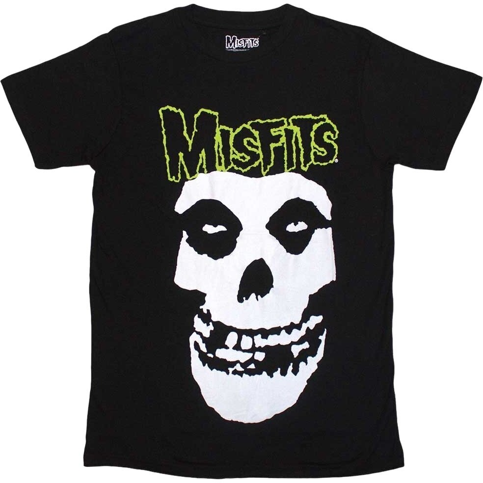 T-Shirt Misfits Skull & Logo Black L T-Shirt