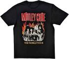 Mötley Crüe Vintage World Tour Flames Black S T-särk