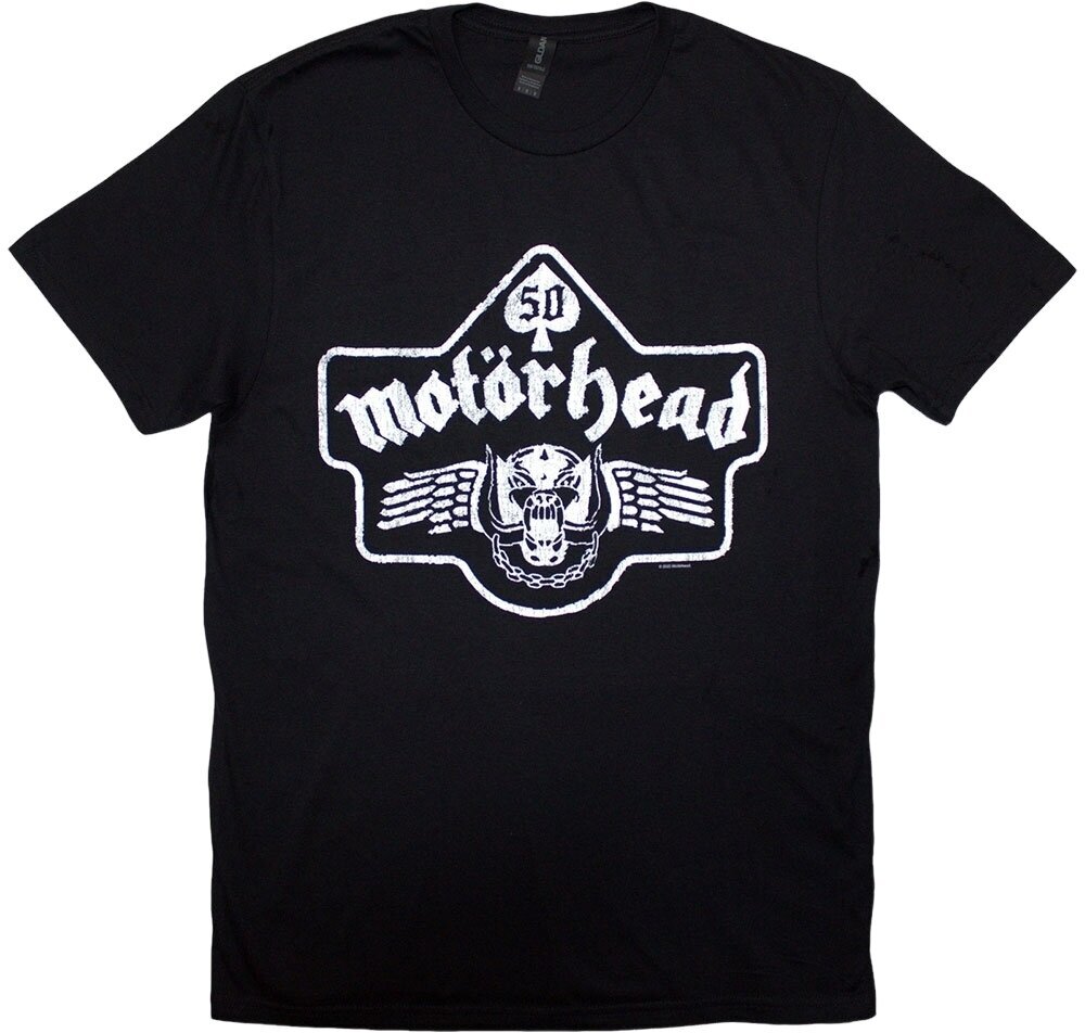 T-Shirt Motörhead T-Shirt 50 Years Ace Wings Emblem Unisex Black XL