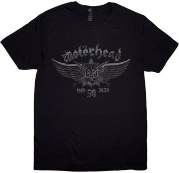 T-Shirt Motörhead T-Shirt 50 Years Wings Badge Unisex Black 2XL - 1