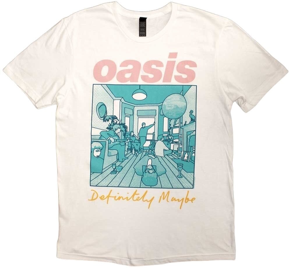 Tricou Oasis Definitely Maybe Illustration Colour White L Tricou