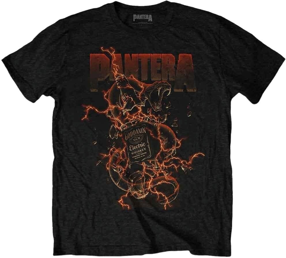 T-Shirt Pantera T-Shirt Goddamn Whiskey Unisex Black M