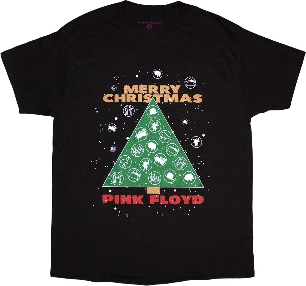 Camiseta de manga corta Pink Floyd Merry Christmas Black S Camiseta de manga corta