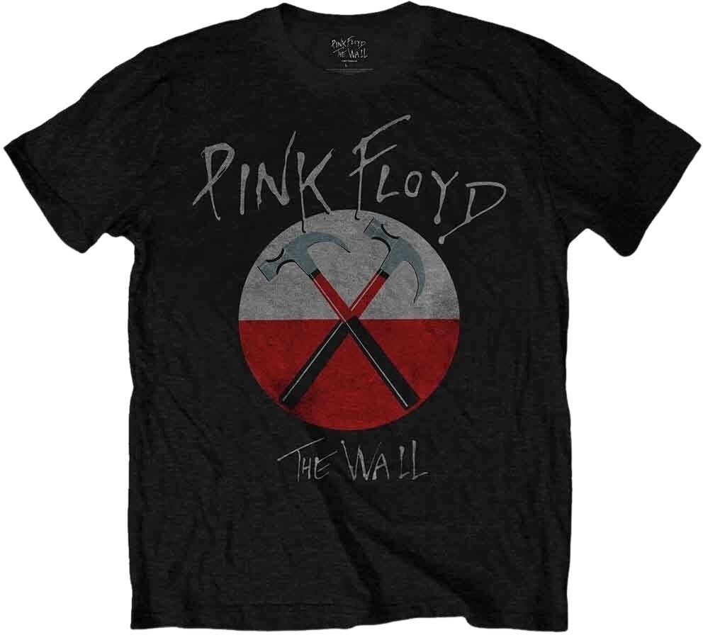 T-Shirt Pink Floyd T-Shirt The Wall Hammers Logo Unisex Black M