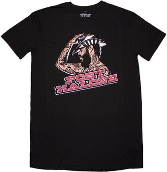 T-Shirt Post Malone T-Shirt Cowboy Hat Ladies Black XL - 1