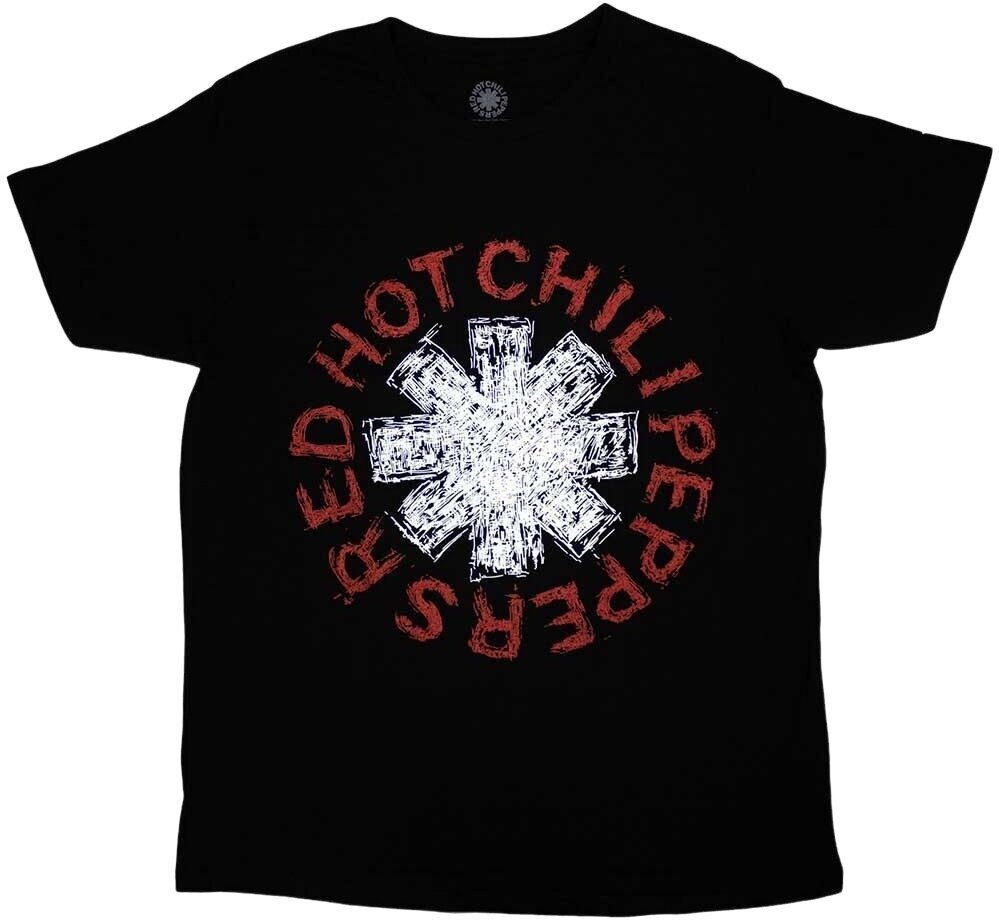 T-Shirt Red Hot Chili Peppers T-Shirt Scribble Asterisk Unisex Black L