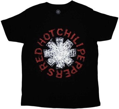 T-Shirt Red Hot Chili Peppers T-Shirt Scribble Asterisk Unisex Black L - 1