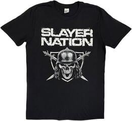 T-shirt Slayer Slayer Nation Unisex T-shirt de manga curta/Black/Curto