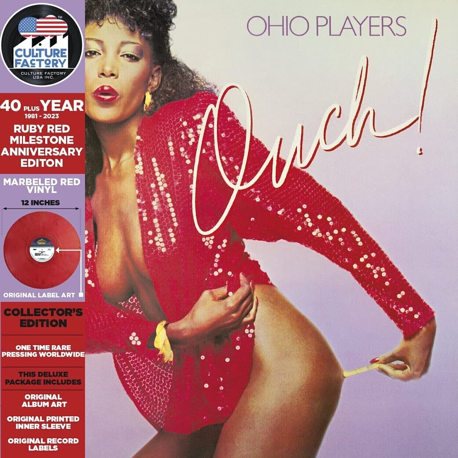 LP ploča Ohio Players - Ouch (Limited Edition) (Reissue) (Ruby Red Marbled) (LP)