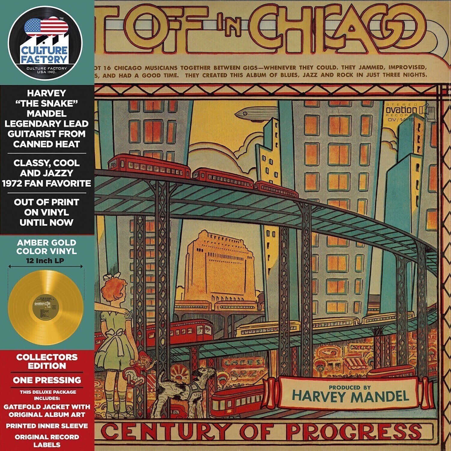 LP ploča Harvey Mandel - Get Off In Chicago (Reissue) (Gatefold Sleeve) (Amber Gold Coloured) (LP)