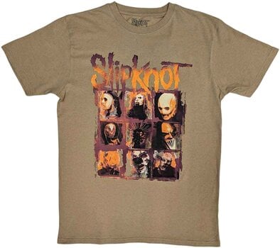 T-shirt Slipknot T-shirt The End, So Far Grid Photos Unisex Tan Brown M - 1