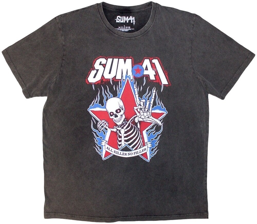 Skjorte Sum 41 All Killer No Filler Skeleton Charcoal Grey L Skjorte