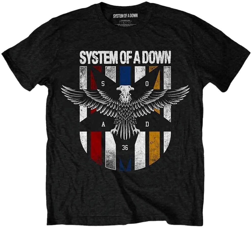 T-Shirt System of a Down T-Shirt Eagle Colours Unisex Black XL