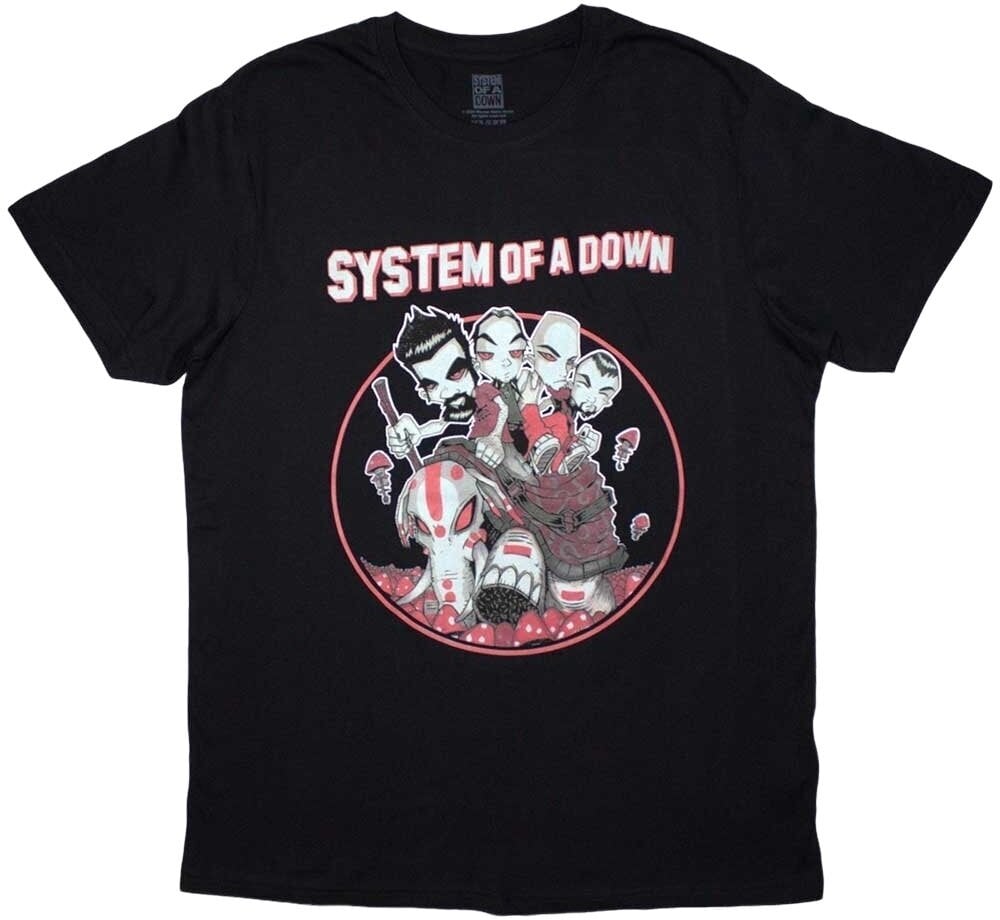 T-Shirt System of a Down T-Shirt Mushroom People Unisex Black S