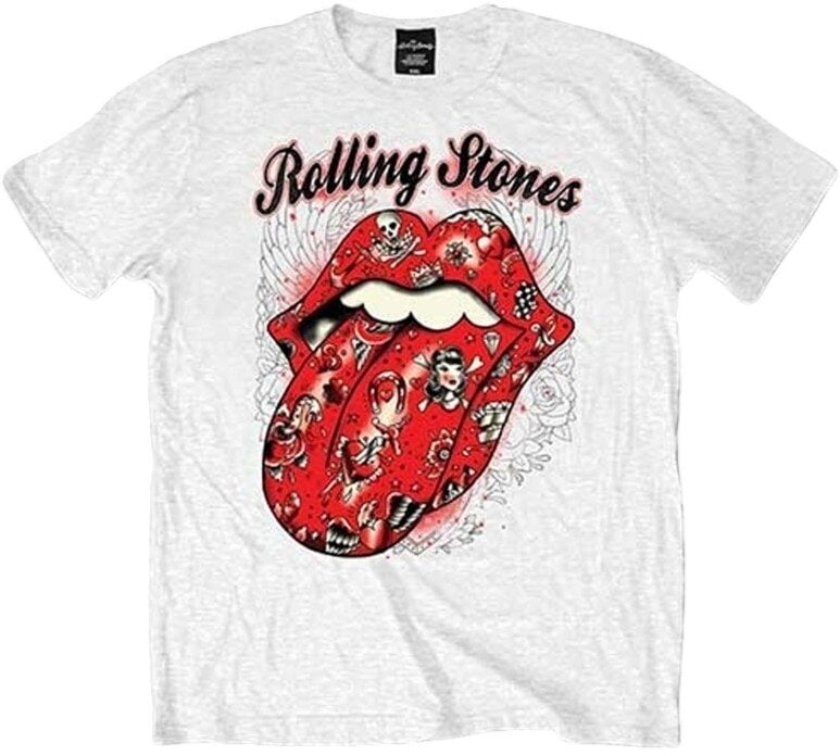 T-Shirt The Rolling Stones Tattoo Flash White S T-Shirt