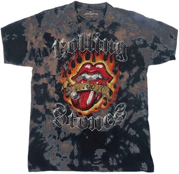 T-shirt The Rolling Stones Tattoo Flames Dip-Dye on Grey L T-shirt - 1