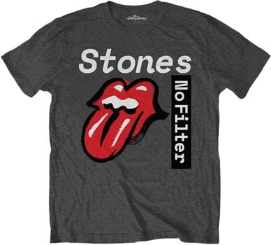 T-shirt The Rolling Stones No Filter Text Charcoal Grey M T-shirt - 1