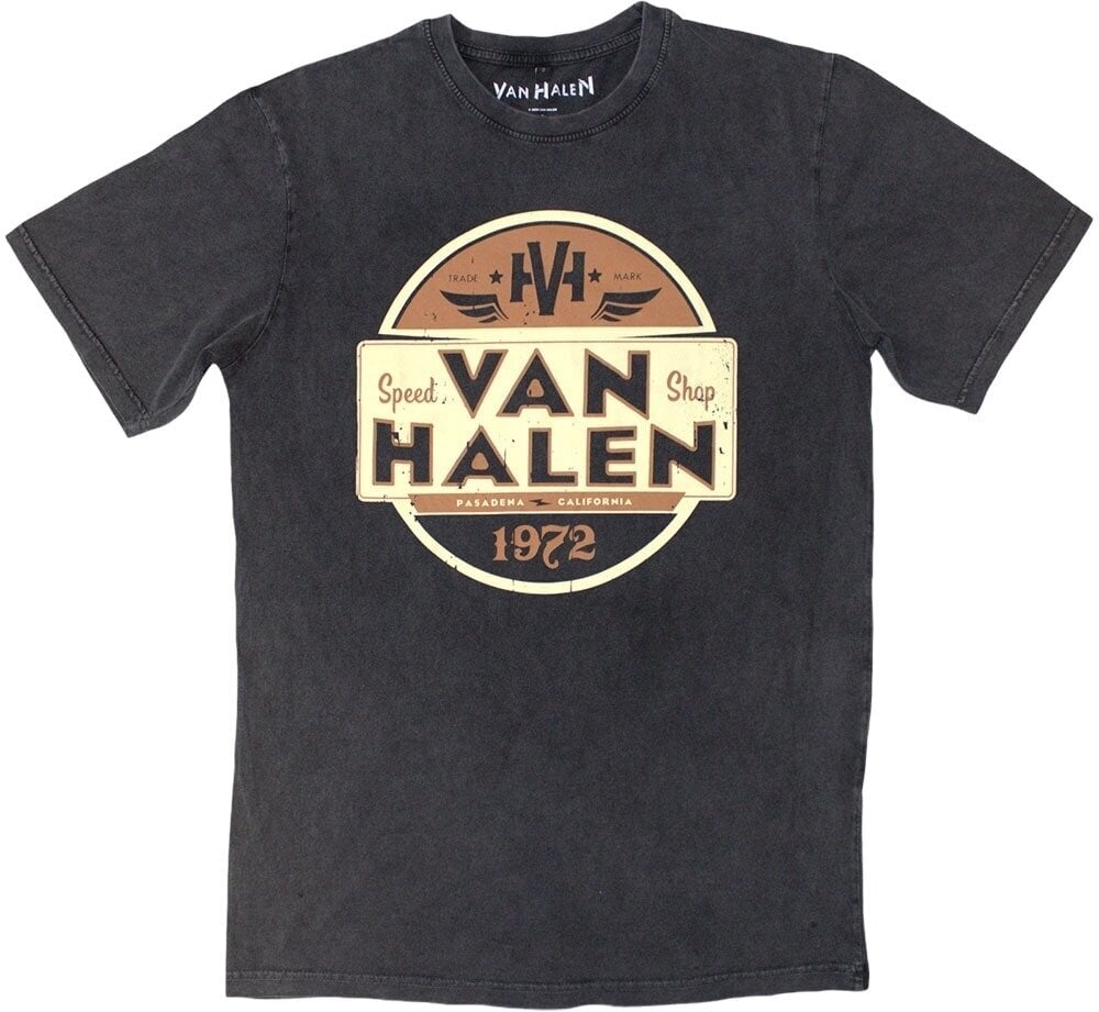 Van Halen Tričko Speed Shop Unisex Charcoal Grey L