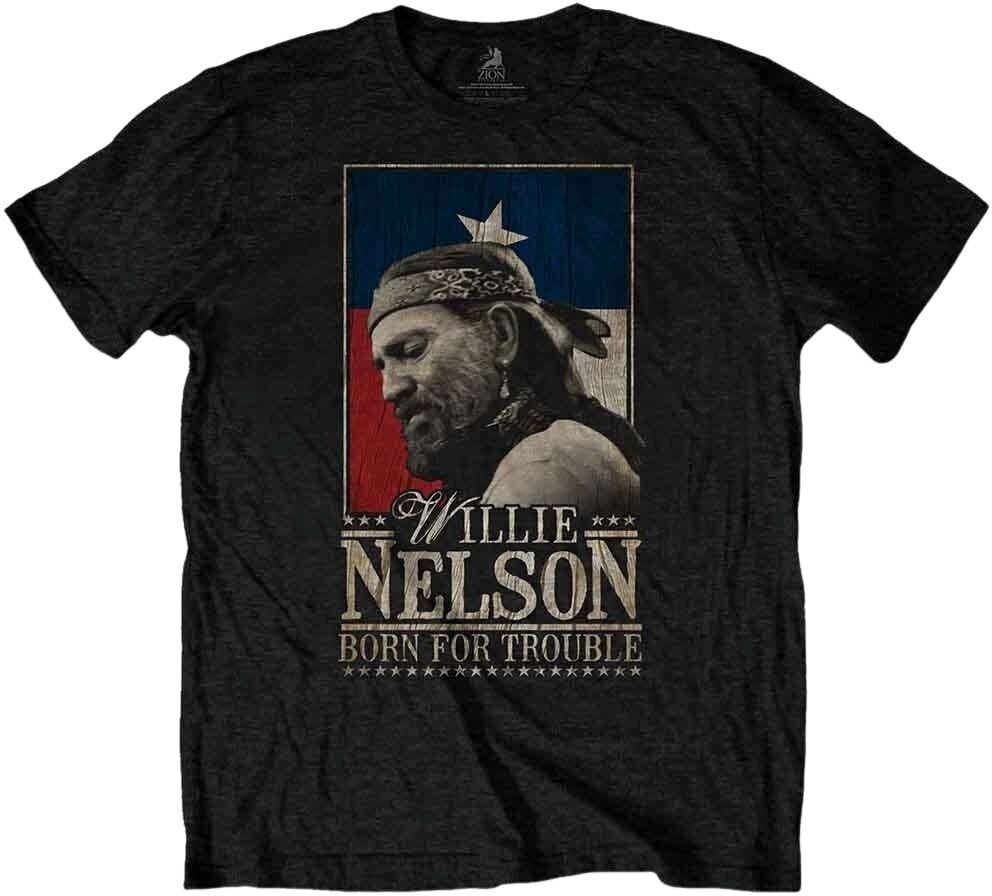 Willie Nelson Tričko Born For Trouble Unisex Black M