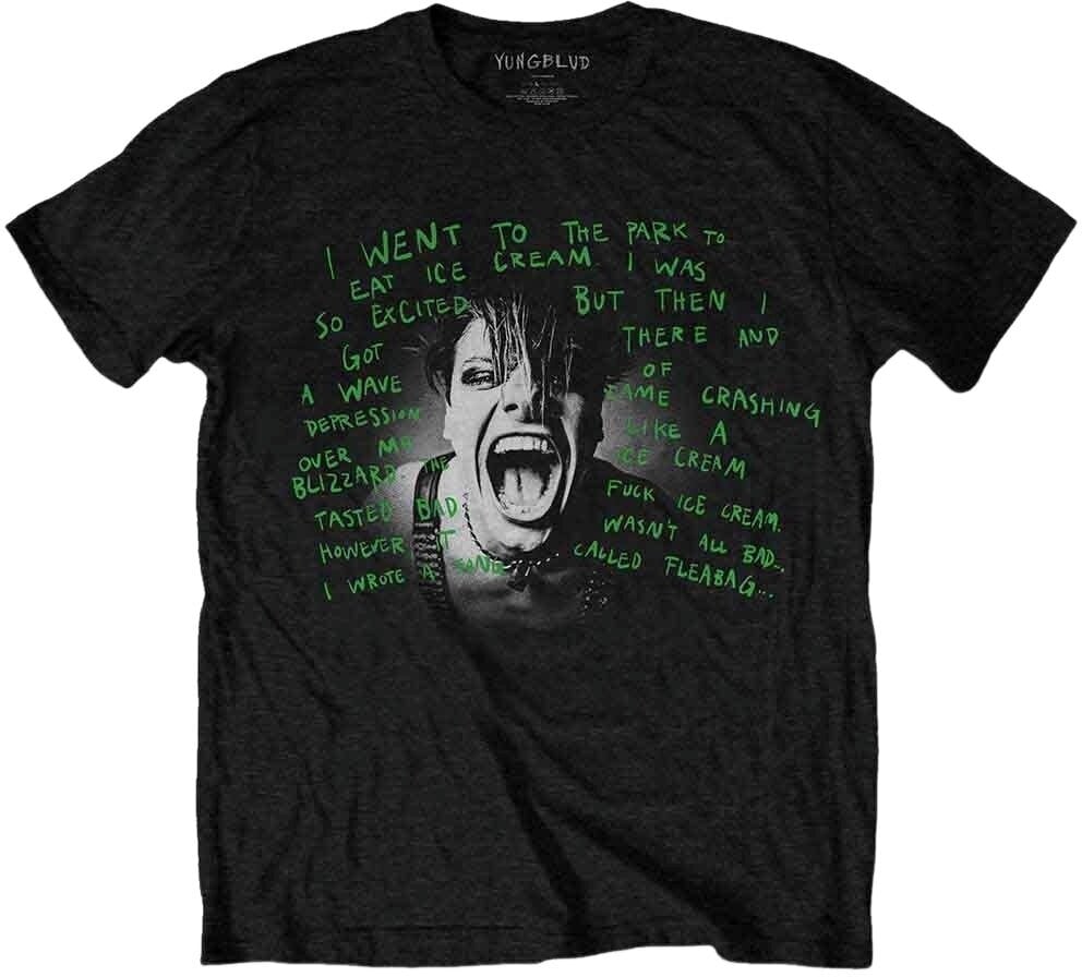 Skjorte Yungblud Lyric Photo Black 2XL Skjorte
