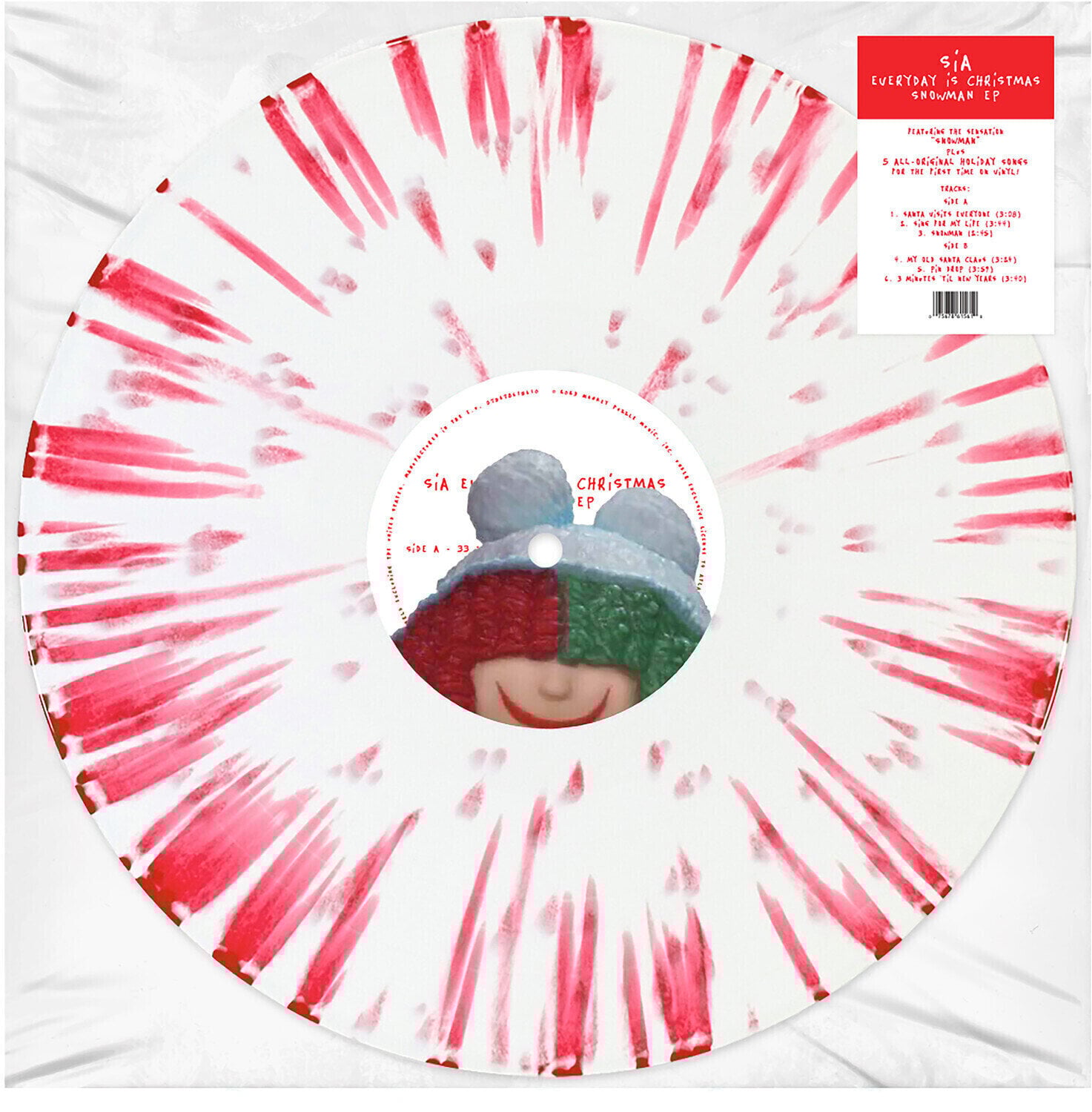 LP plošča Sia - Everyday Is Christmas Snowman (Red, White Splatter Coloured) (LP)