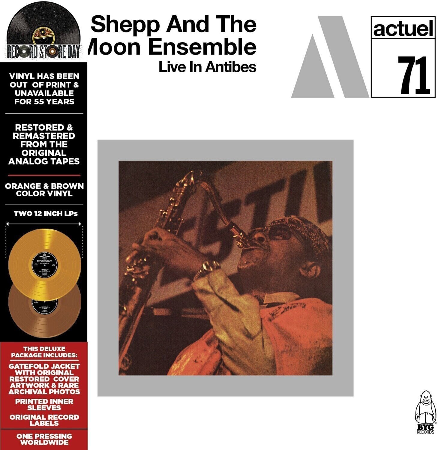 Vinyl Record A. Shepp / Full Moon Ensemble - Complete Live In Antibes (Orange, Brown Coloured) (2 LP)