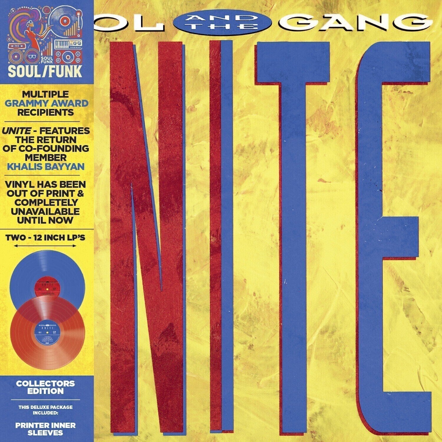 Schallplatte Kool & The Gang - Unite (Blue, Red Coloured) (2 LP)