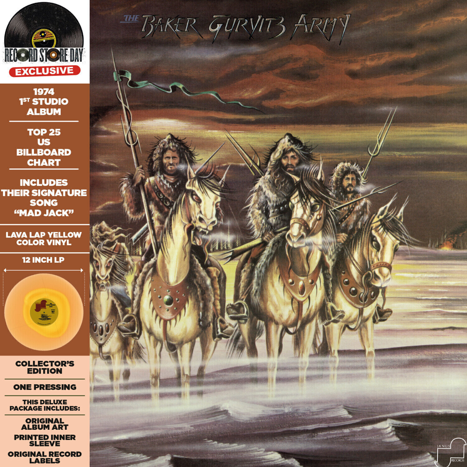 LP ploča Baker Gurvitz Army - The Baker Gurvitz Army (RSD Edition) (Deluxe Edition) (Reissue) (Lava Lap Coloured) (LP)