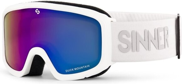 Masques de ski Sinner Duck Mountain Kids Matte White/Green Mirror Masques de ski - 1
