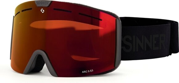 Síszemüvegek Sinner Arc S Matte Black/Red Mirror Síszemüvegek - 1