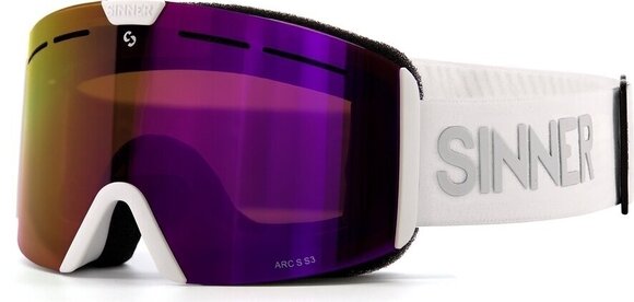 Skijaške naočale Sinner Arc S Matte White/Pink Mirror Skijaške naočale - 1