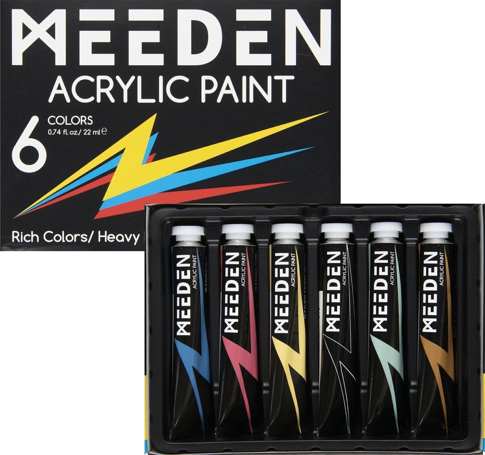 Acrylic Paint Meeden 34.1285 Set of Acrylic Paints Iridescent Shades 6 x 22 ml