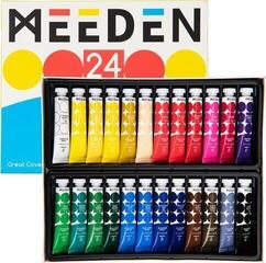 Gouache-maling Meeden 34.1299 Sæt med gouache maling 24 x 12 ml