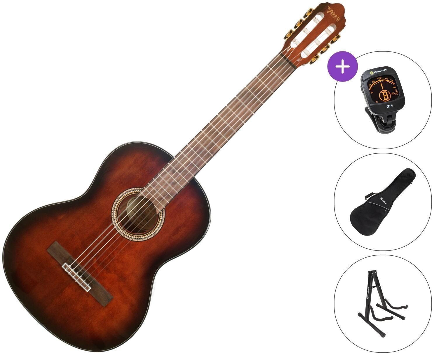 Klasična gitara Valencia VC564 SET 4/4 Brown Sunburst Klasična gitara