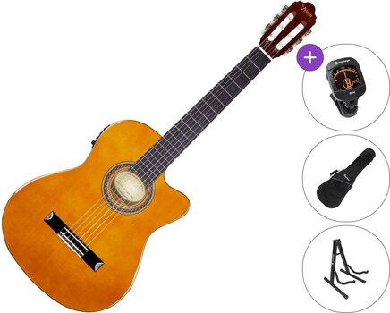 Класическа китара с предусилвател Valencia VC104TCE SET 4/4 Natural Класическа китара с предусилвател - 1