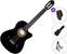 Класическа китара с предусилвател Valencia VC104TCE SET 4/4 Black Класическа китара с предусилвател