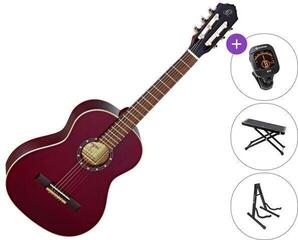 Classical guitar Ortega R121 SET Wine Red Classical guitar