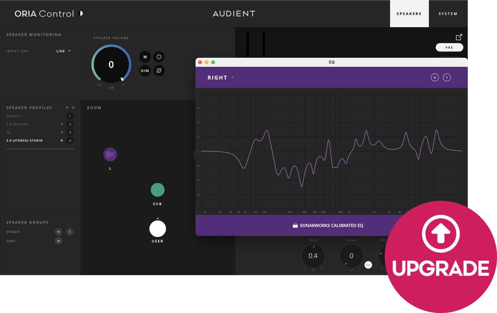 Update / Upgrade / Expansion Sonarworks ORIA Mini Room Correction Add-on (Digital produkt)