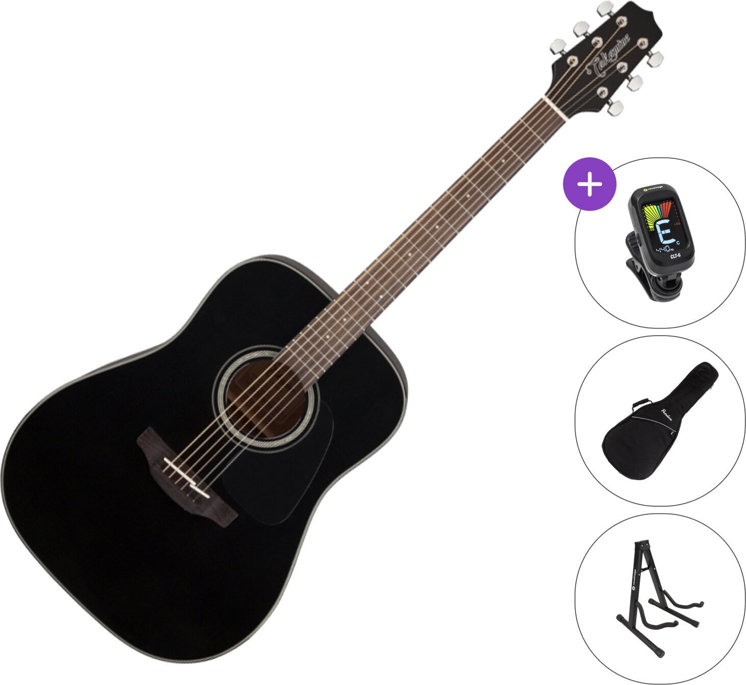 Akustická gitara Takamine GD30 SET Black Akustická gitara
