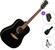 Eko guitars Ranger 6 SET Black Dreadnought Guitar