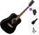 Dreadnought Guitar Eko guitars Ranger 6 SET Black Dreadnought Guitar