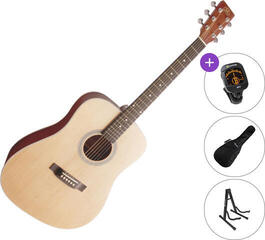 Dreadnought Guitar SX SD204 SET Natural Dreadnought Guitar