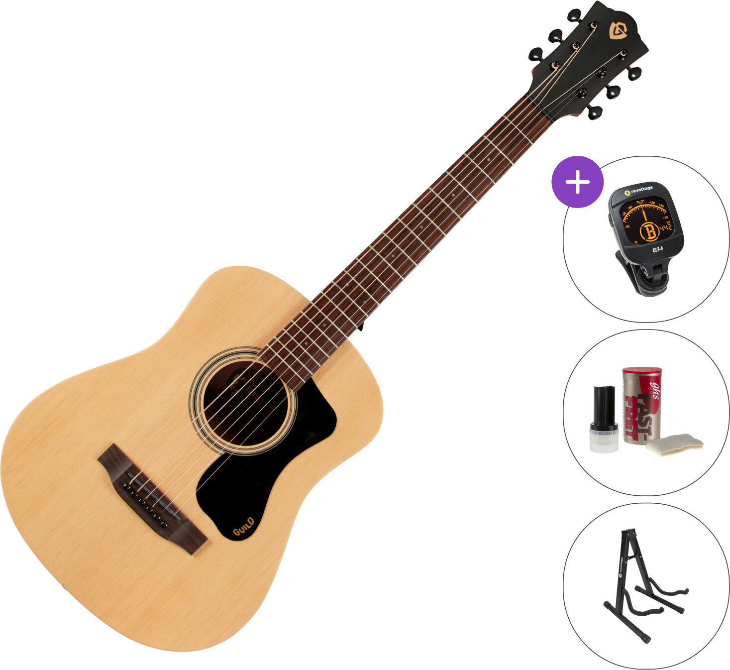 Akoestische gitaar Guild Travel SET Natural Akoestische gitaar