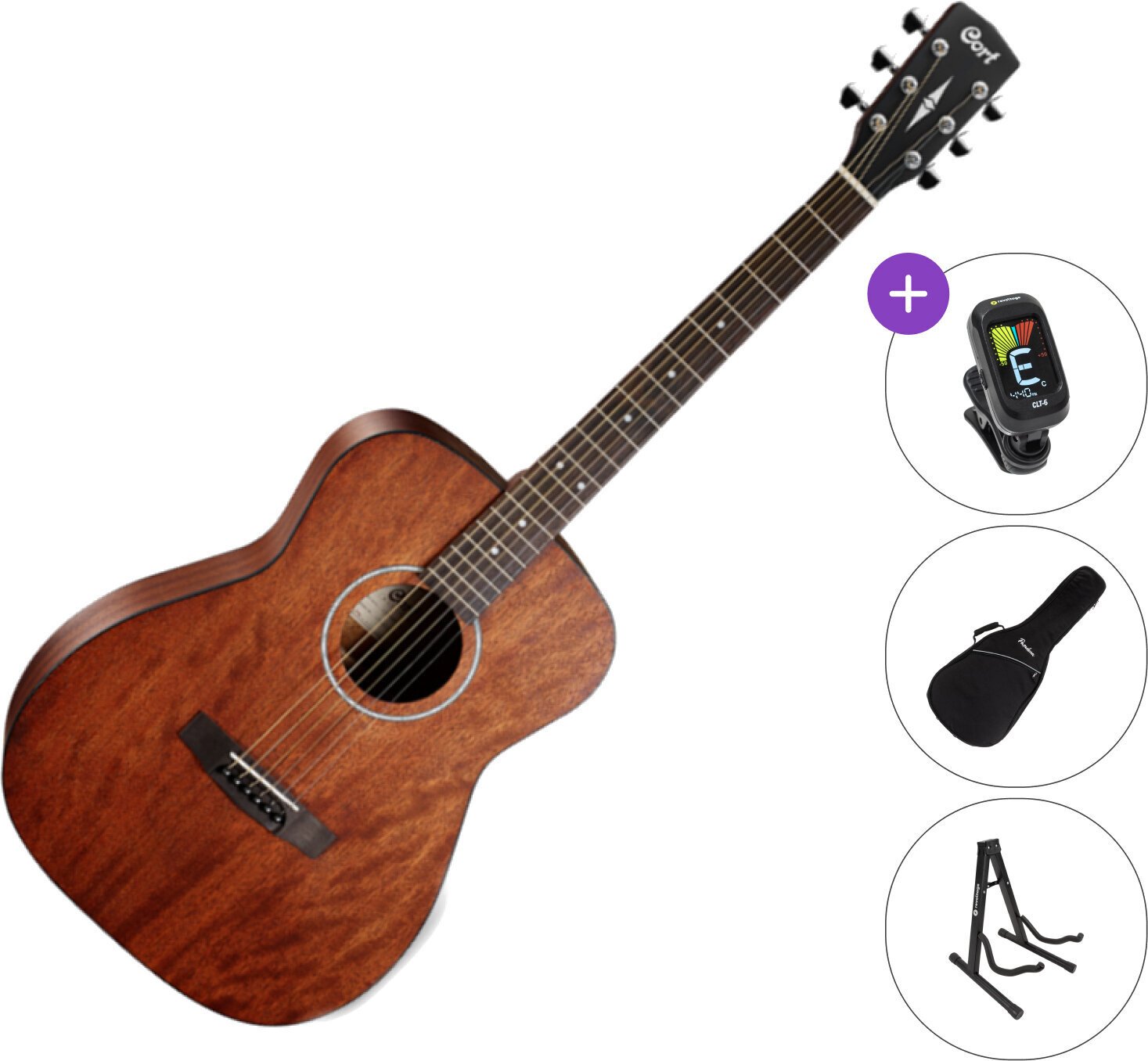 Jumbo akustična gitara Cort AF510M SET Natural Jumbo akustična gitara