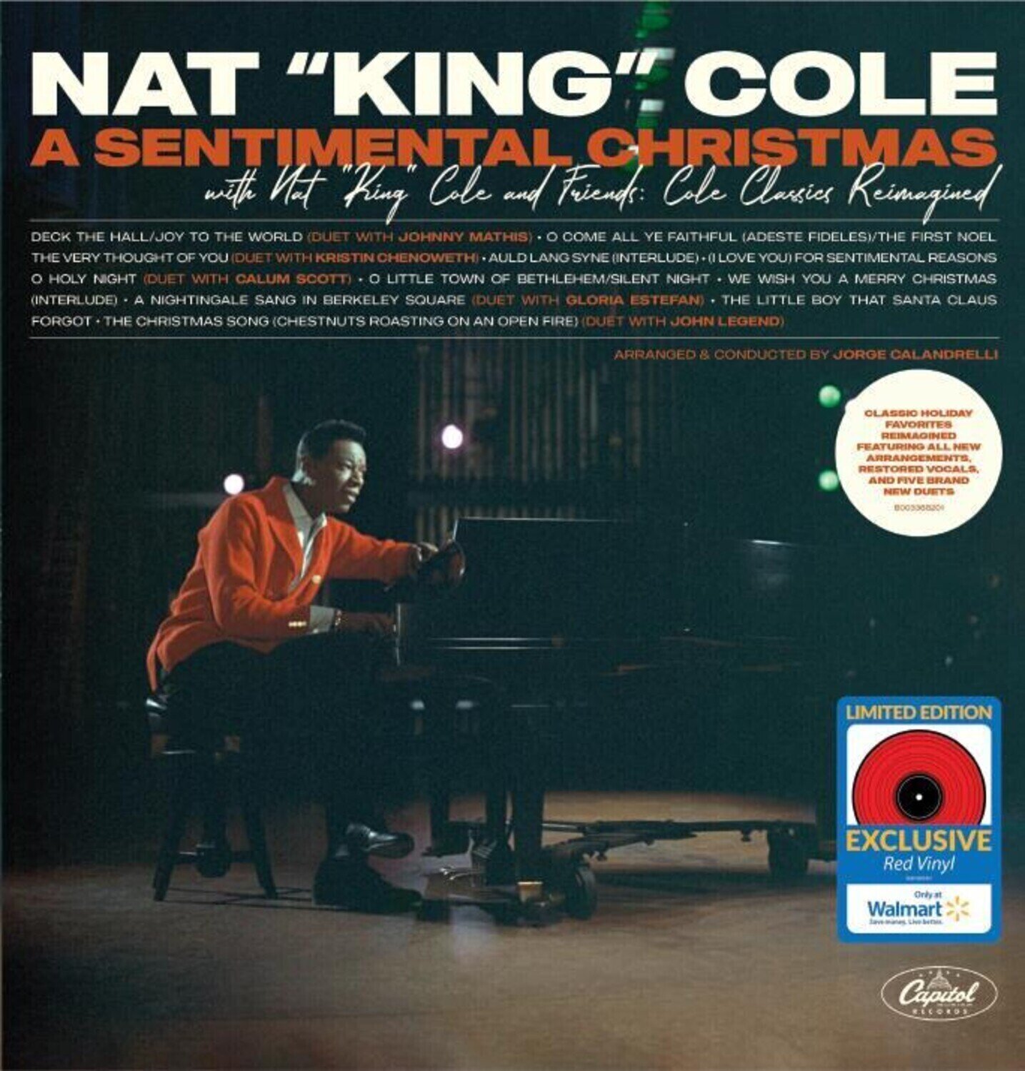 LP ploča Nat King Cole - A Sentimental Christmas: Cole Classics Reimagined (Limited Edition) (Red Coloured) (LP)